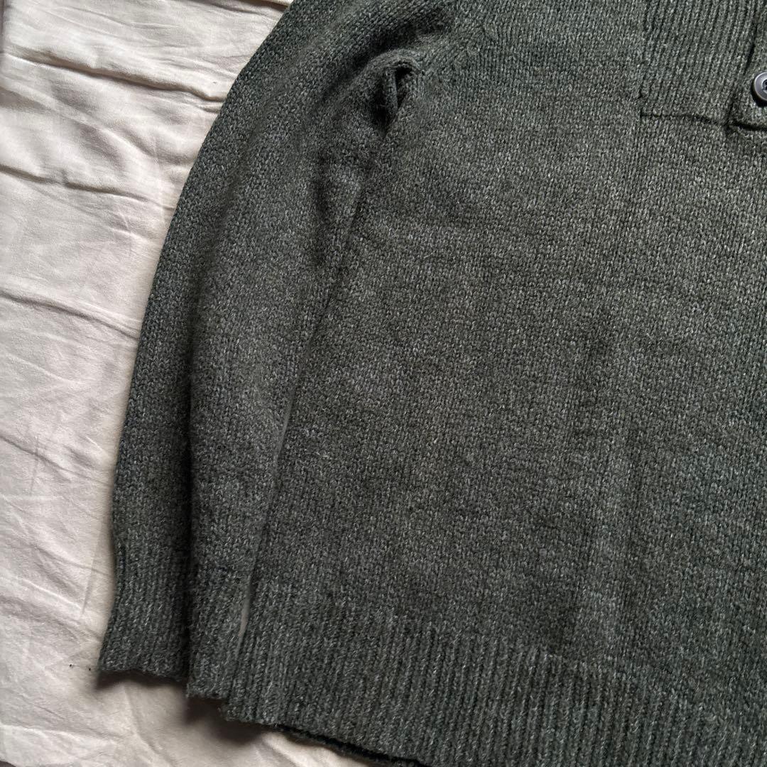 【00s】Eddie Bauer ヘンリーネック ニット メランジ