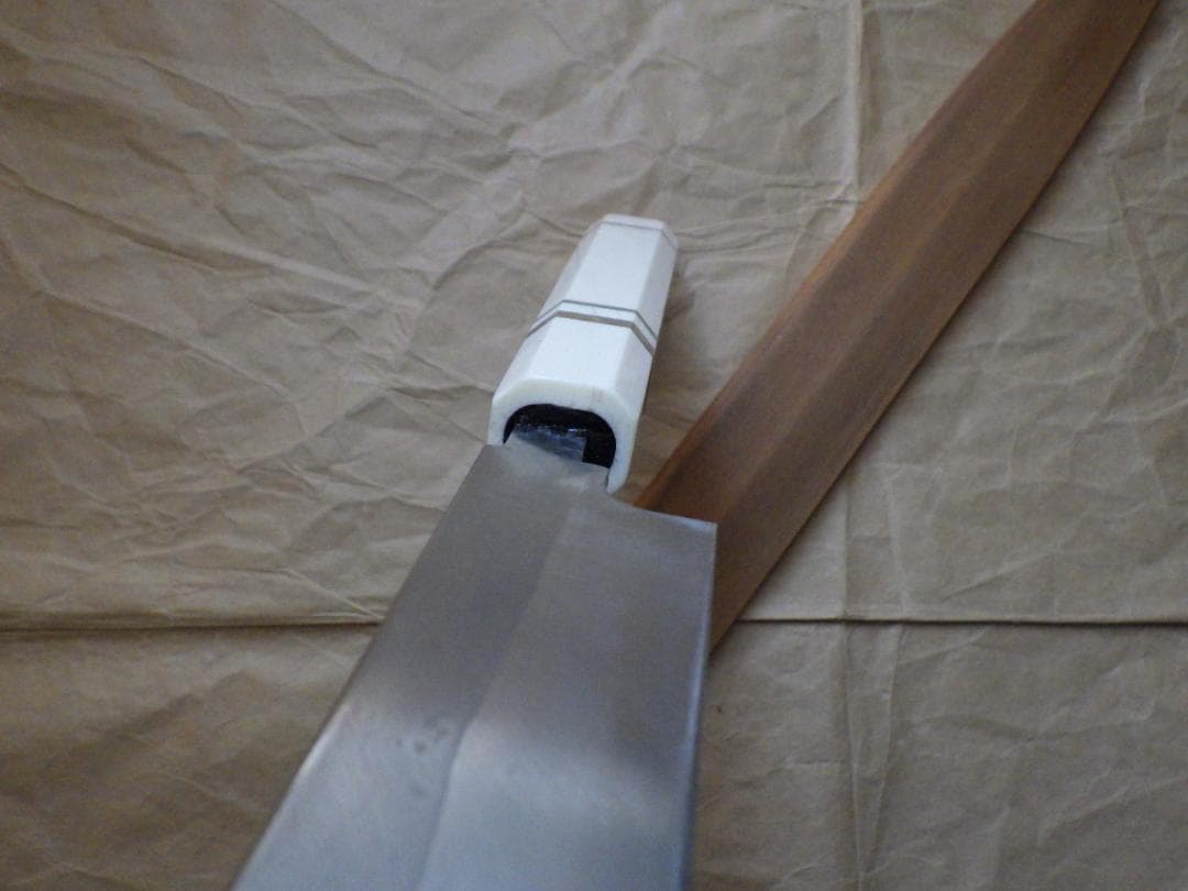 正本★柳刃刺身包丁・水焼★人工象牙八角柄★鞘付属★