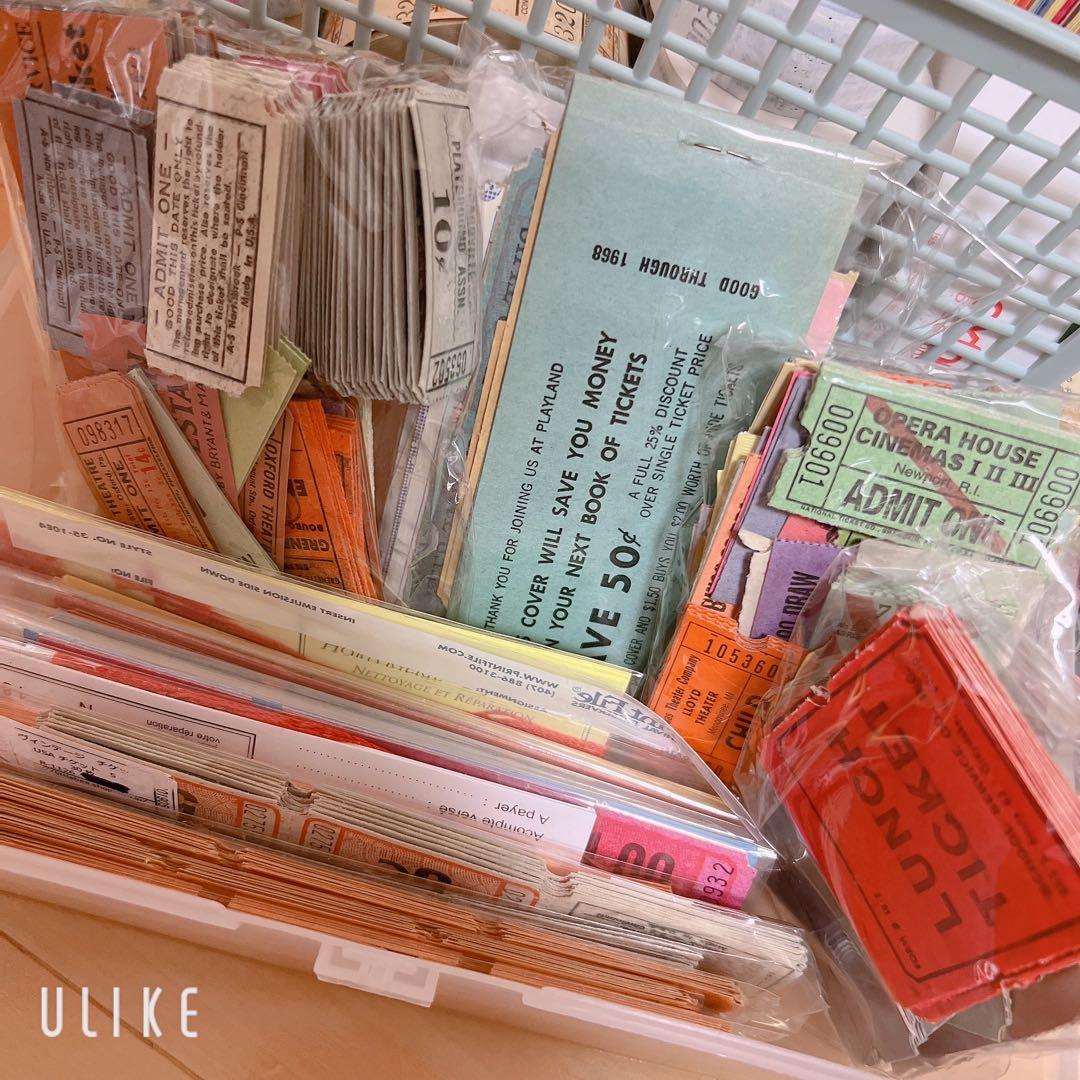 ヴィンテージ チケット 紙モノ コラージュ素材 ジャンクジャーナル まとめ売り