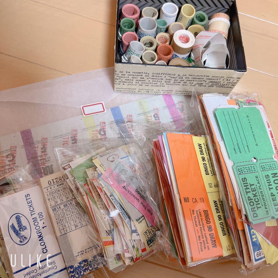 ヴィンテージ チケット 紙モノ コラージュ素材 ジャンクジャーナル まとめ売り