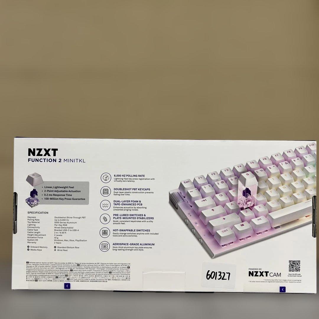 キーボード 601327NZXT Function 2 MiniTKL White RGB