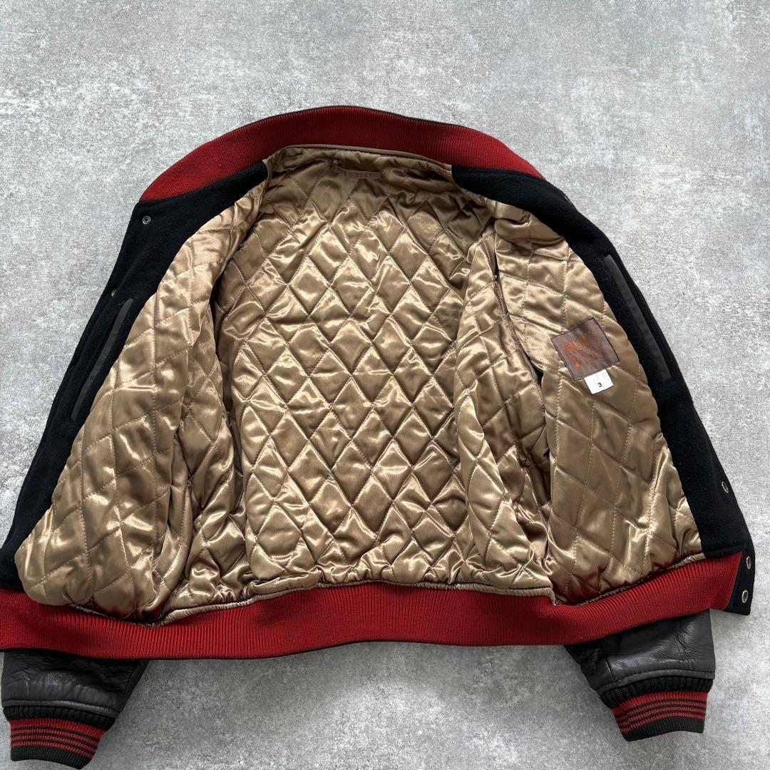 【Men's Bigi】 メンズビギ スタジャン ヴィンテージ ブラック 刺繍