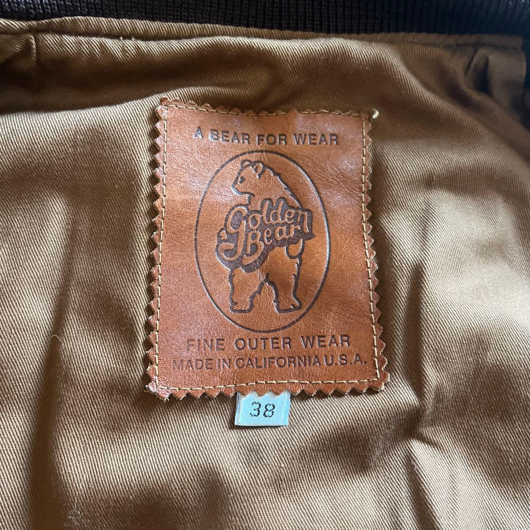 golden Bear 革ジャン　茶