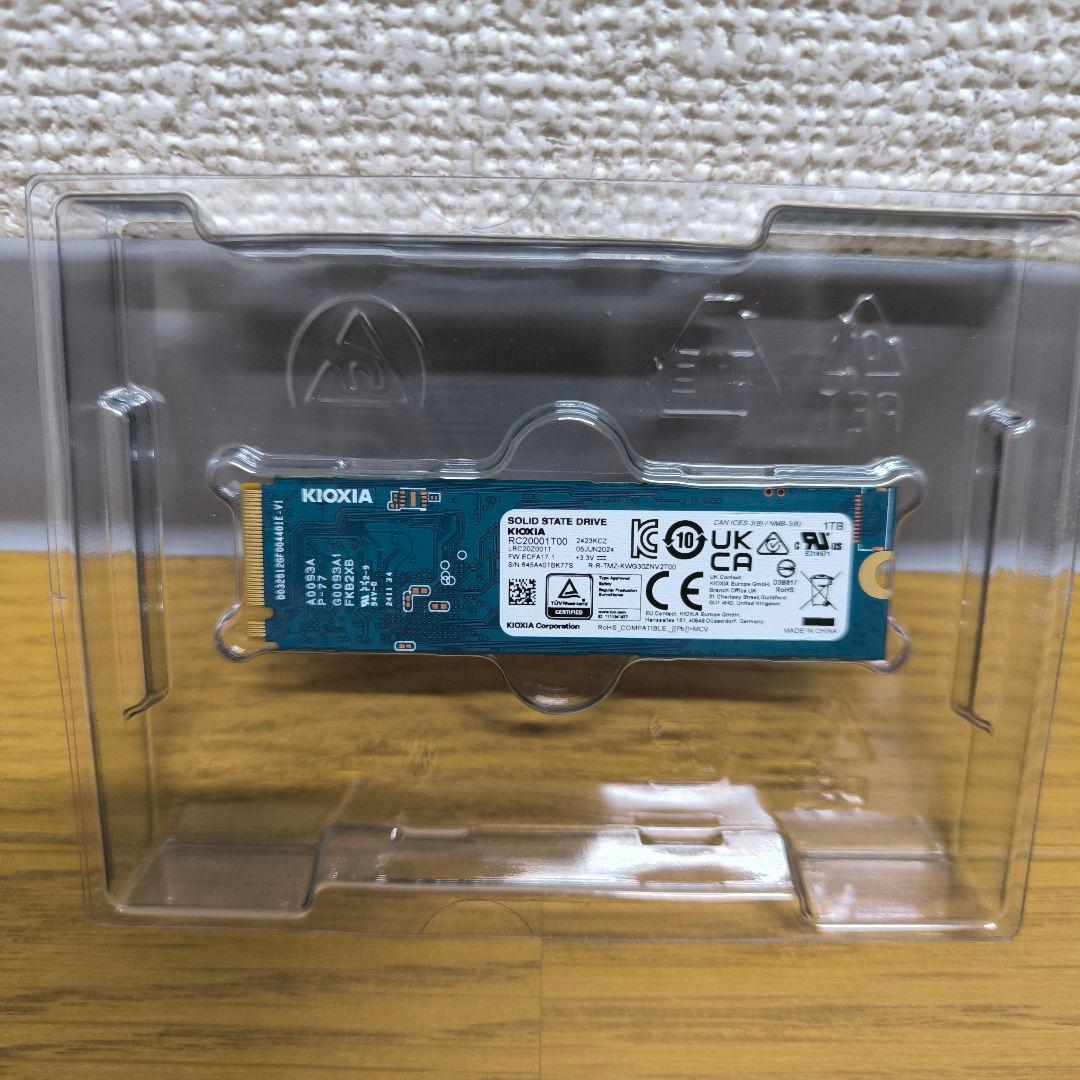 メモリー KIOXIA 1TB NVMe SSD SSD-CK1.0N3G2 M.2