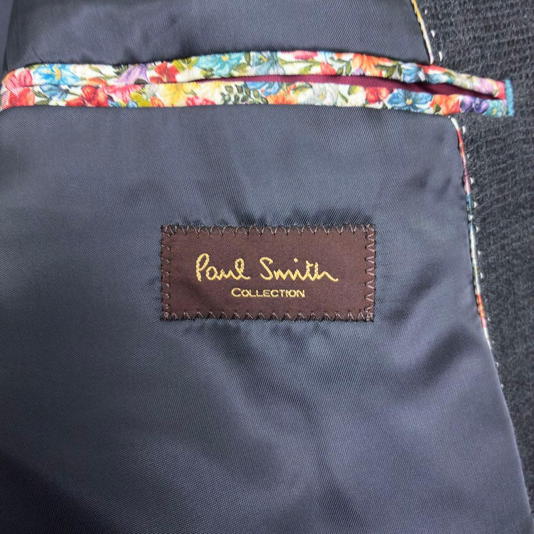 美品　ポールスミスコレクション　花柄パイピング　ワッフルアンコンジャケット　XL