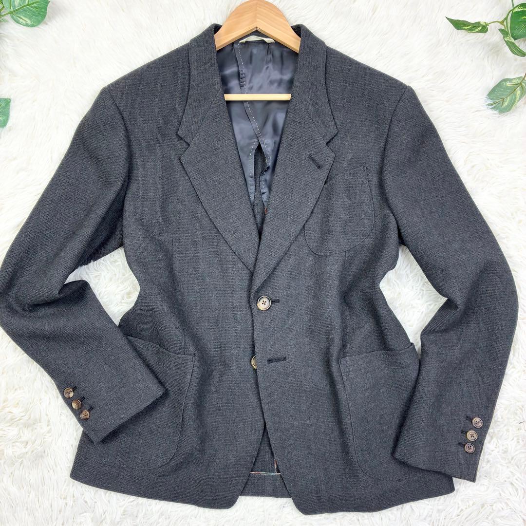 美品　ポールスミスコレクション　花柄パイピング　ワッフルアンコンジャケット　XL