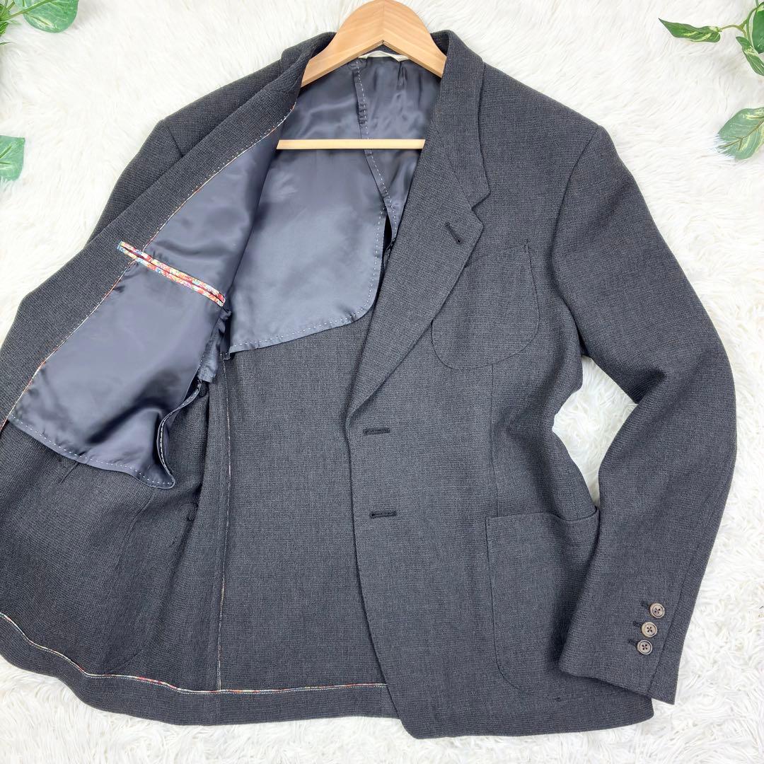 美品　ポールスミスコレクション　花柄パイピング　ワッフルアンコンジャケット　XL