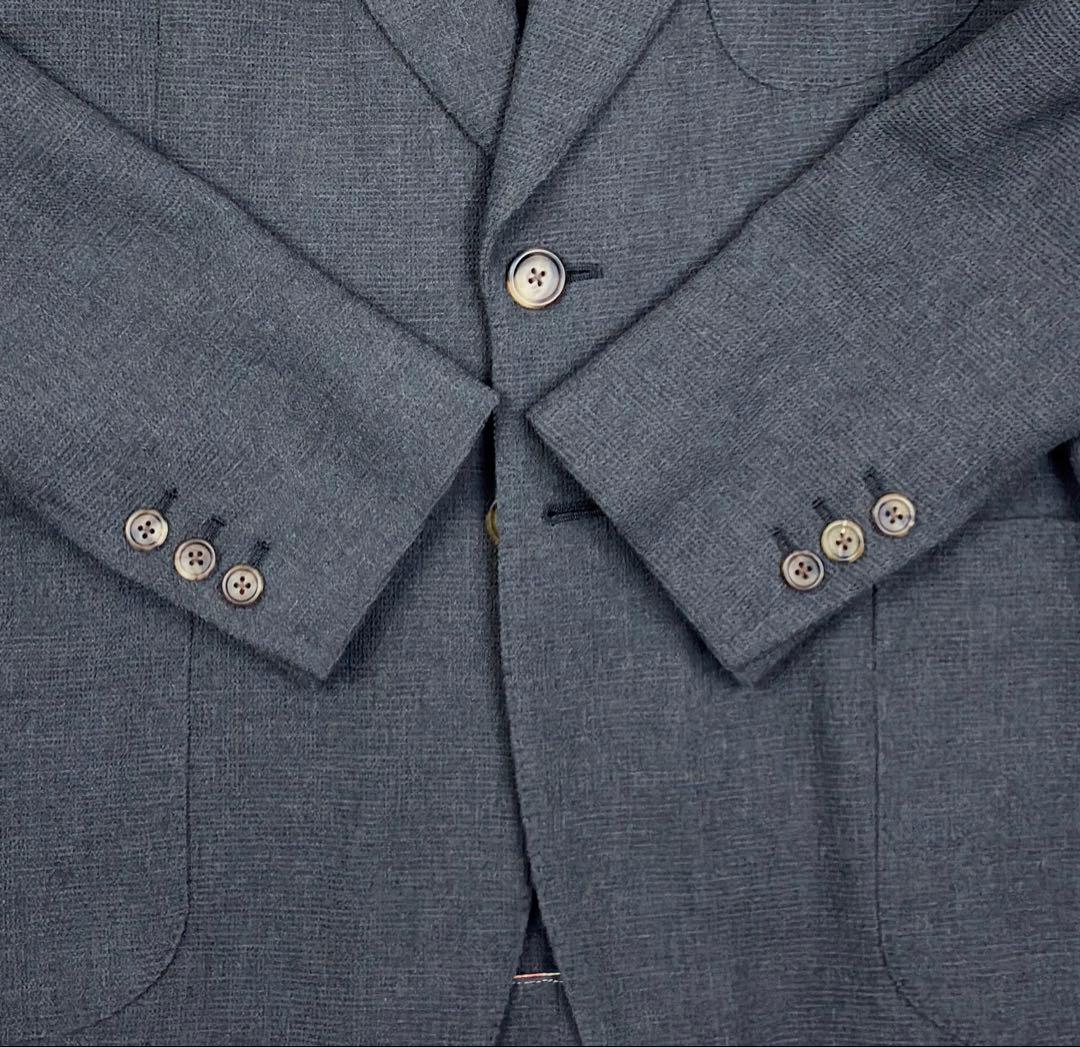 美品　ポールスミスコレクション　花柄パイピング　ワッフルアンコンジャケット　XL