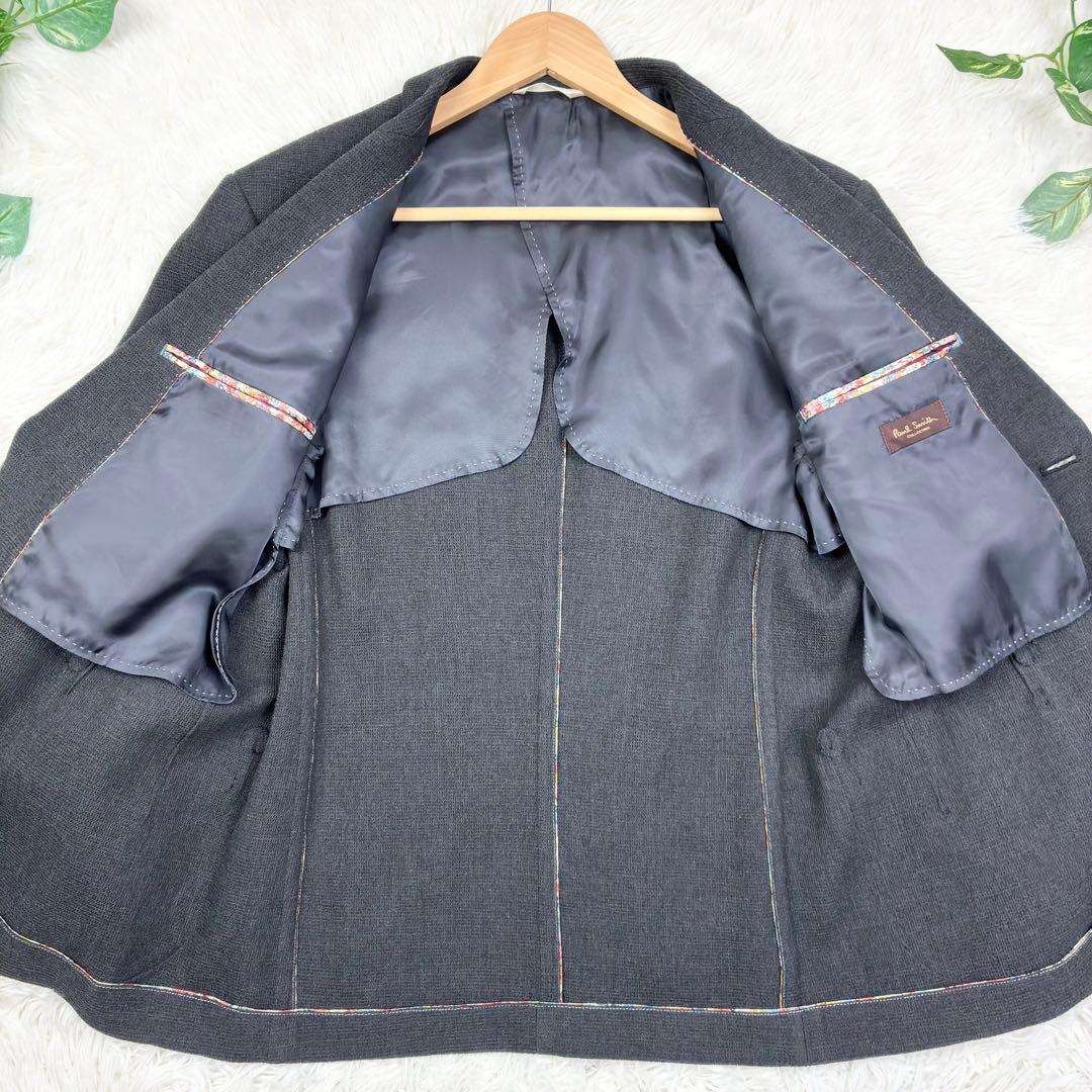 美品　ポールスミスコレクション　花柄パイピング　ワッフルアンコンジャケット　XL