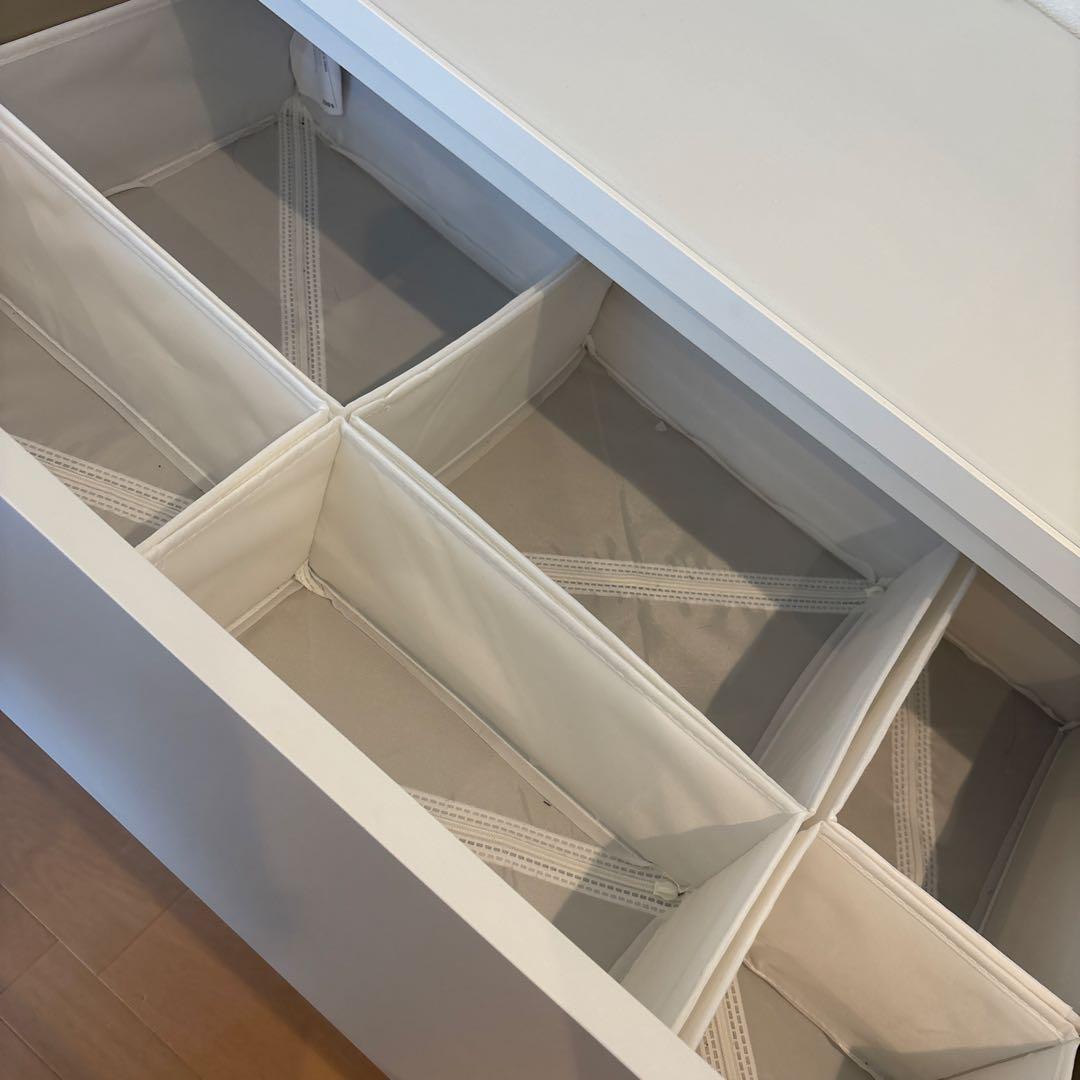 【-】IKEA マルム チェスト 引き出し3つ ホワイト