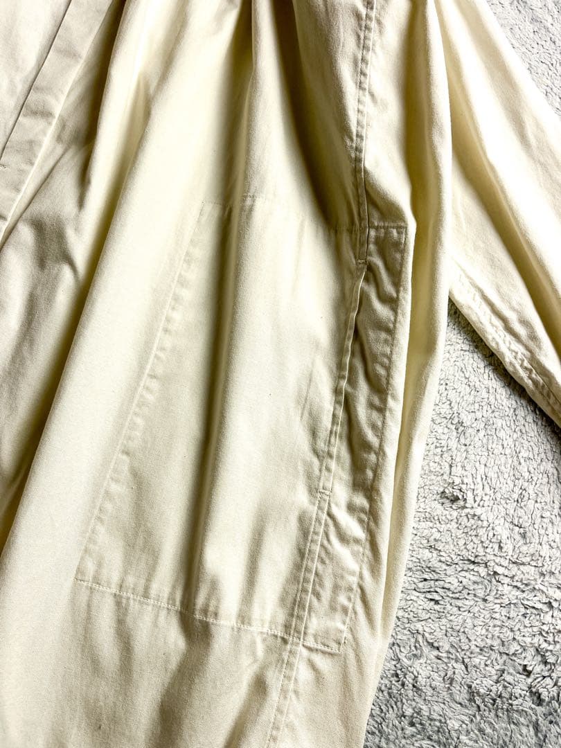 【kagure】かぐれ 綿100% ギャザーシャツワンピース アイボリー F