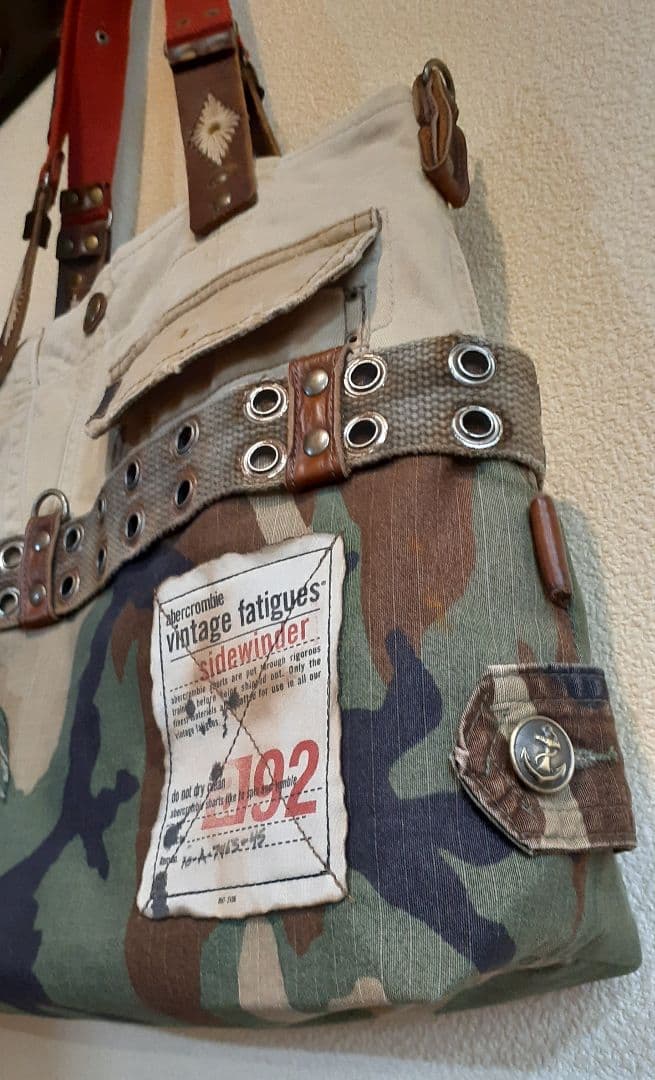 ミリタリーリメイク ★★★JUNK VINTAGE 肩掛けトート&ミニショルダー