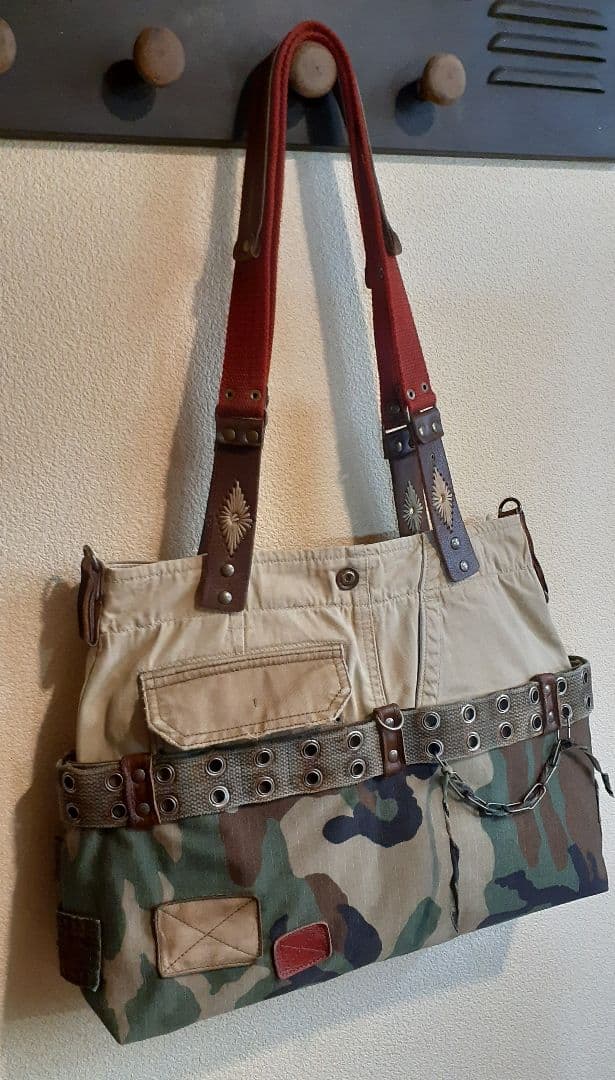 ミリタリーリメイク ★★★JUNK VINTAGE 肩掛けトート&ミニショルダー