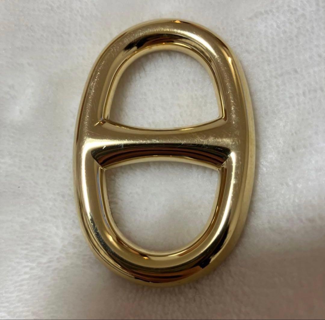 HERMES エルメス シェーヌダンクル スカーフリング ゴールド