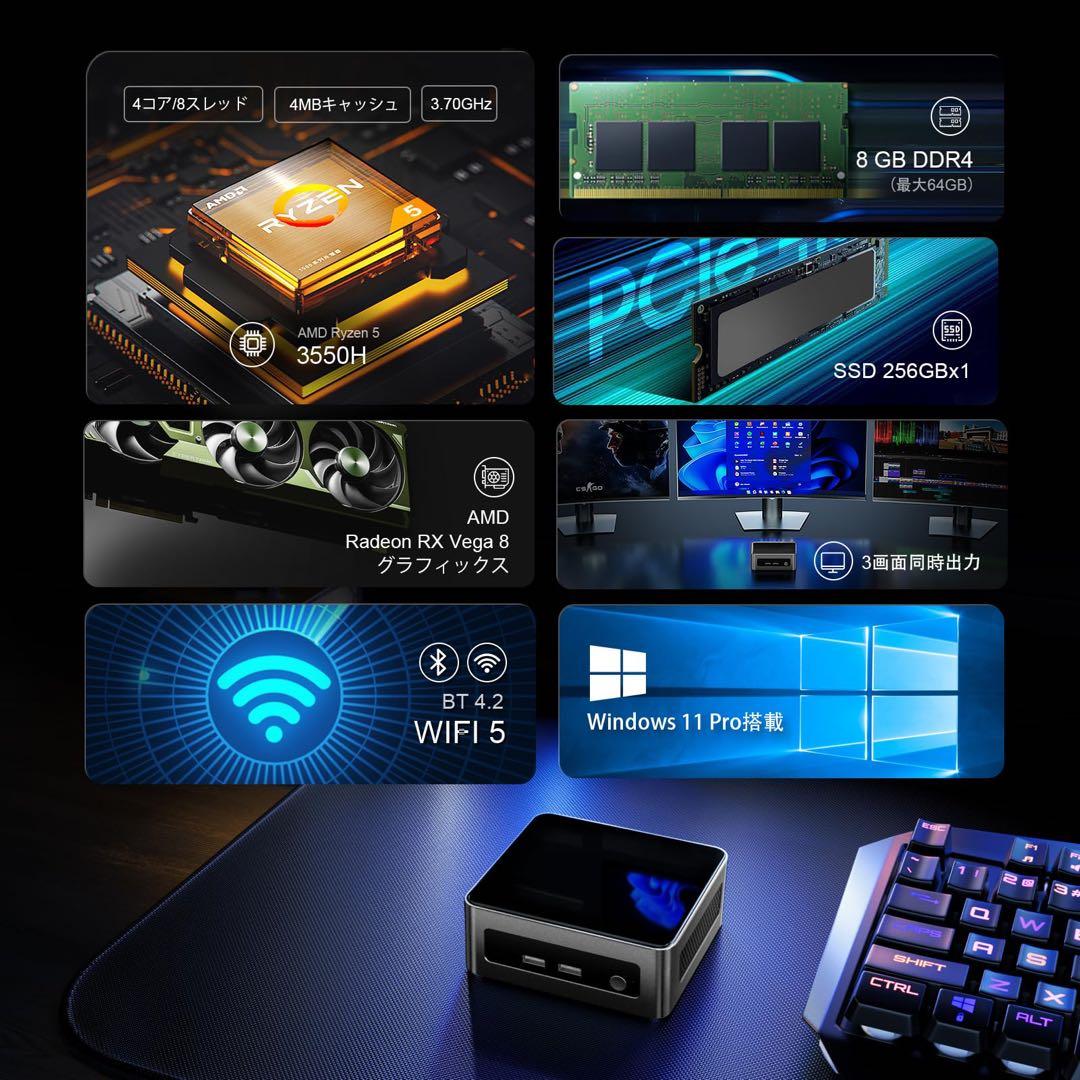 大特価❣️ミニPC AMD Ryzen 5 3550H