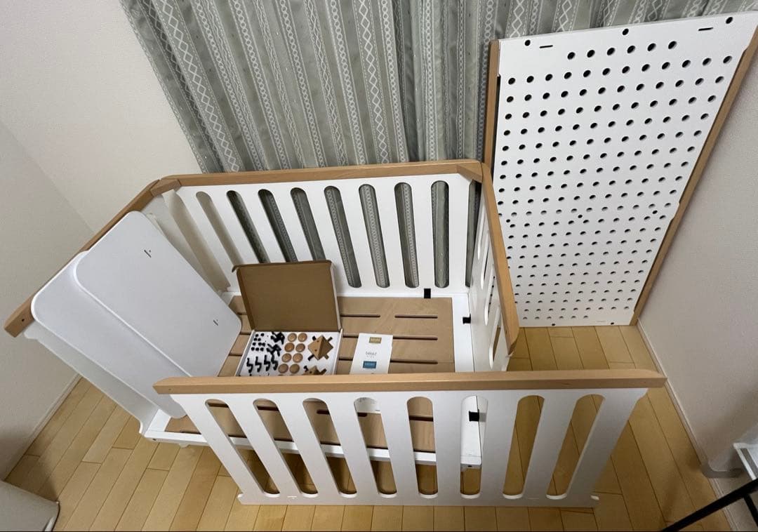 美品　HOPPL bebed 10年使える　ベビーベッド