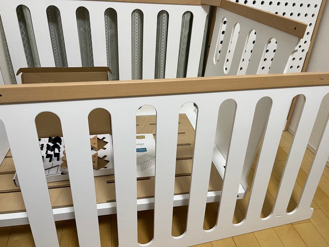 美品　HOPPL bebed 10年使える　ベビーベッド