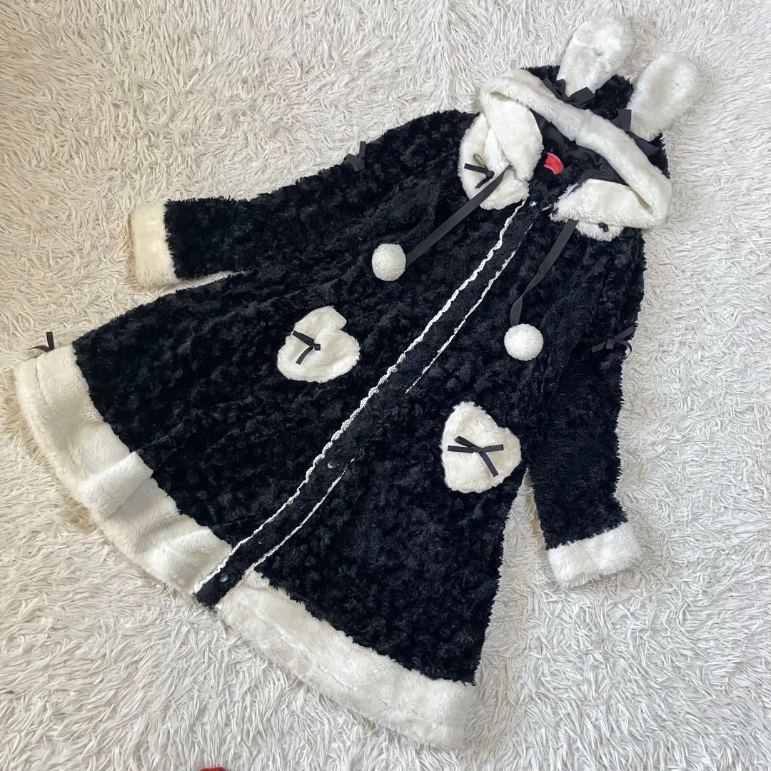 ✾BABY,STARS SHINE BRIGHT✾うさ耳コート　ブラック