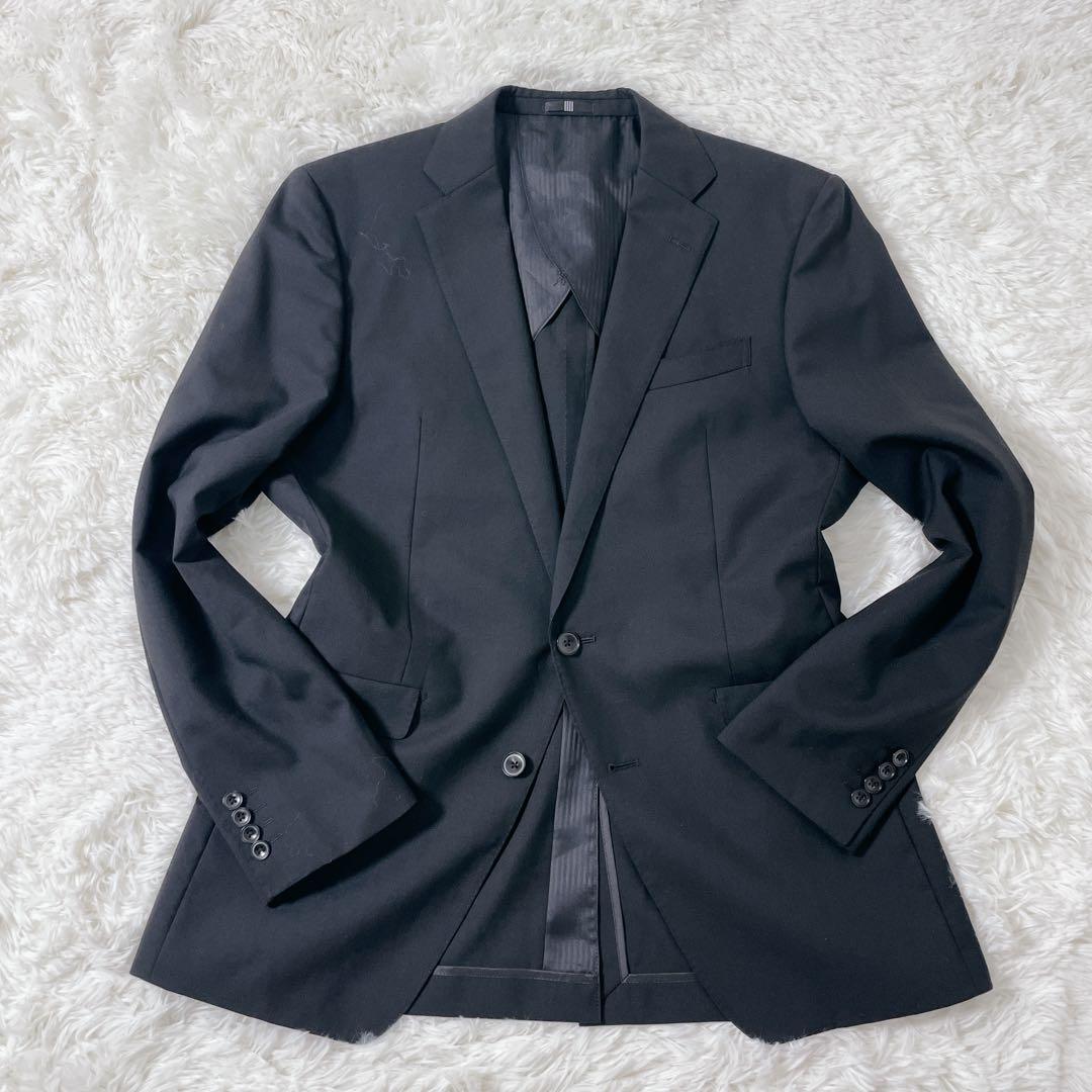 美品✨ スーツセレクト 黒タグ スリーピース AB6 黒 フォーマル 100’s