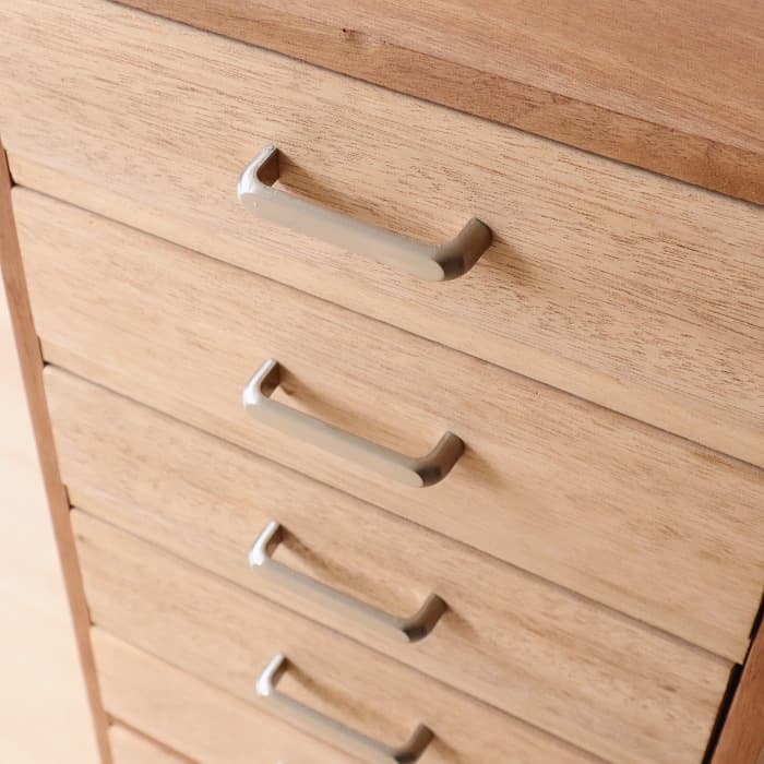 アンティーク 引出し10杯 整理箱 タンス 古家具 ラワン 木製 無塗装 レトロ