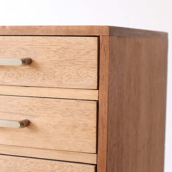 アンティーク 引出し10杯 整理箱 タンス 古家具 ラワン 木製 無塗装 レトロ