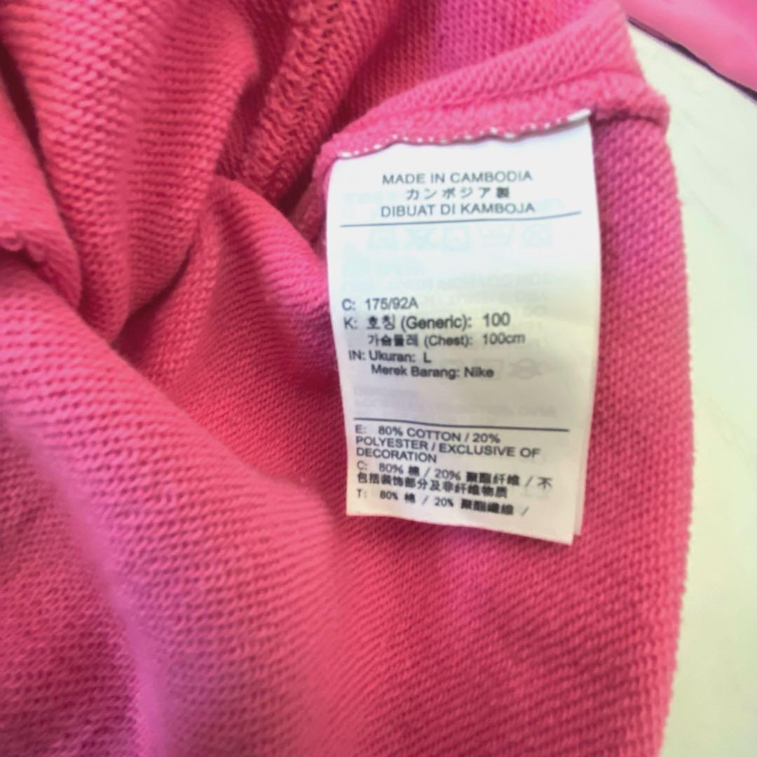 NIKE ナイキ スウェット 古着　ピンク 刺繍ロゴ ワンポイント トレーナー