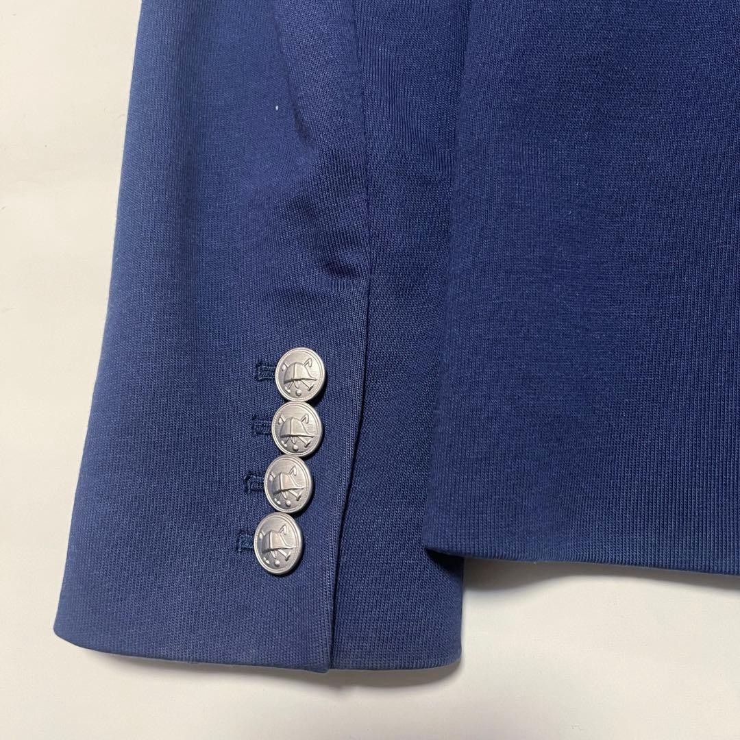 美品 ポロラルフローレン テーラードジャケット ワッペン 銀ボタン 紺ブレ