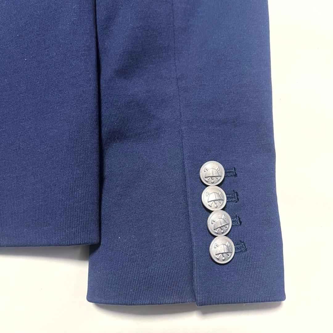 美品 ポロラルフローレン テーラードジャケット ワッペン 銀ボタン 紺ブレ