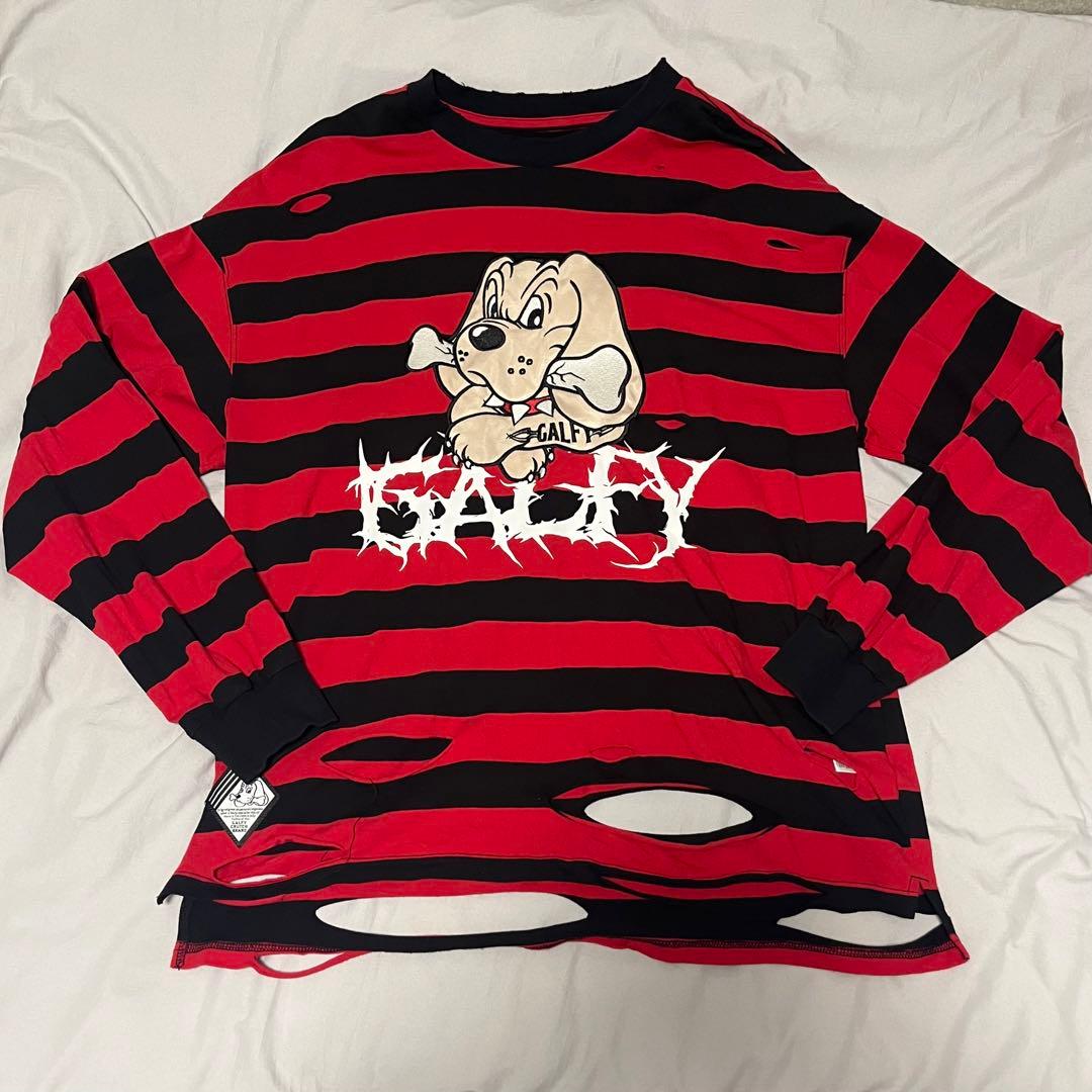 ガルフィー GALFY ビリビリボーダー ロンＴ ロングTシャツ 中型犬 L
