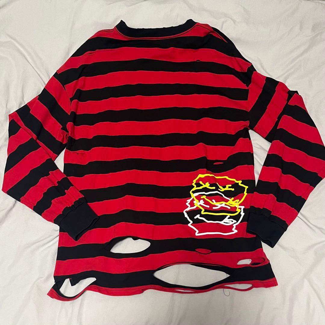 ガルフィー GALFY ビリビリボーダー ロンＴ ロングTシャツ 中型犬 L