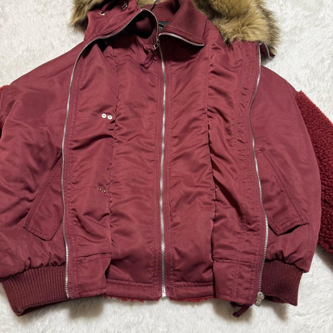 希少 RASVOA y2k 00 N-2B 異素材 ボア ファイヤーマン ファー