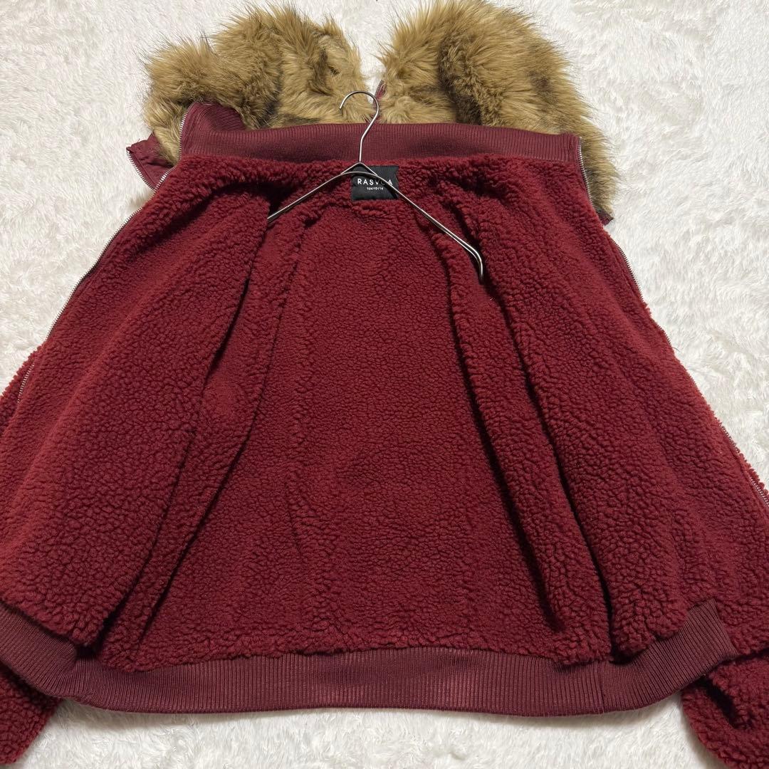 希少 RASVOA y2k 00 N-2B 異素材 ボア ファイヤーマン ファー