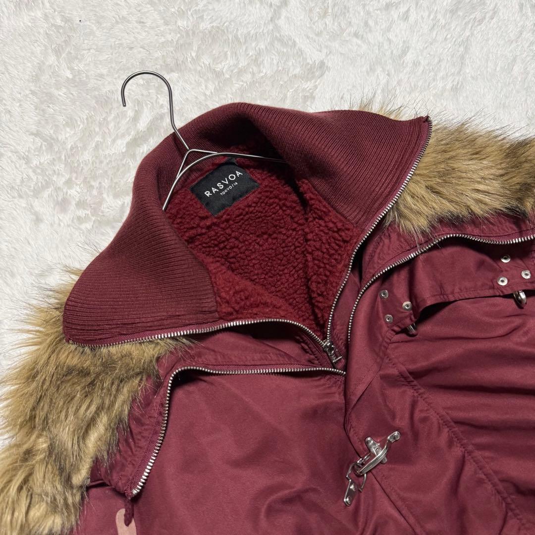 希少 RASVOA y2k 00 N-2B 異素材 ボア ファイヤーマン ファー