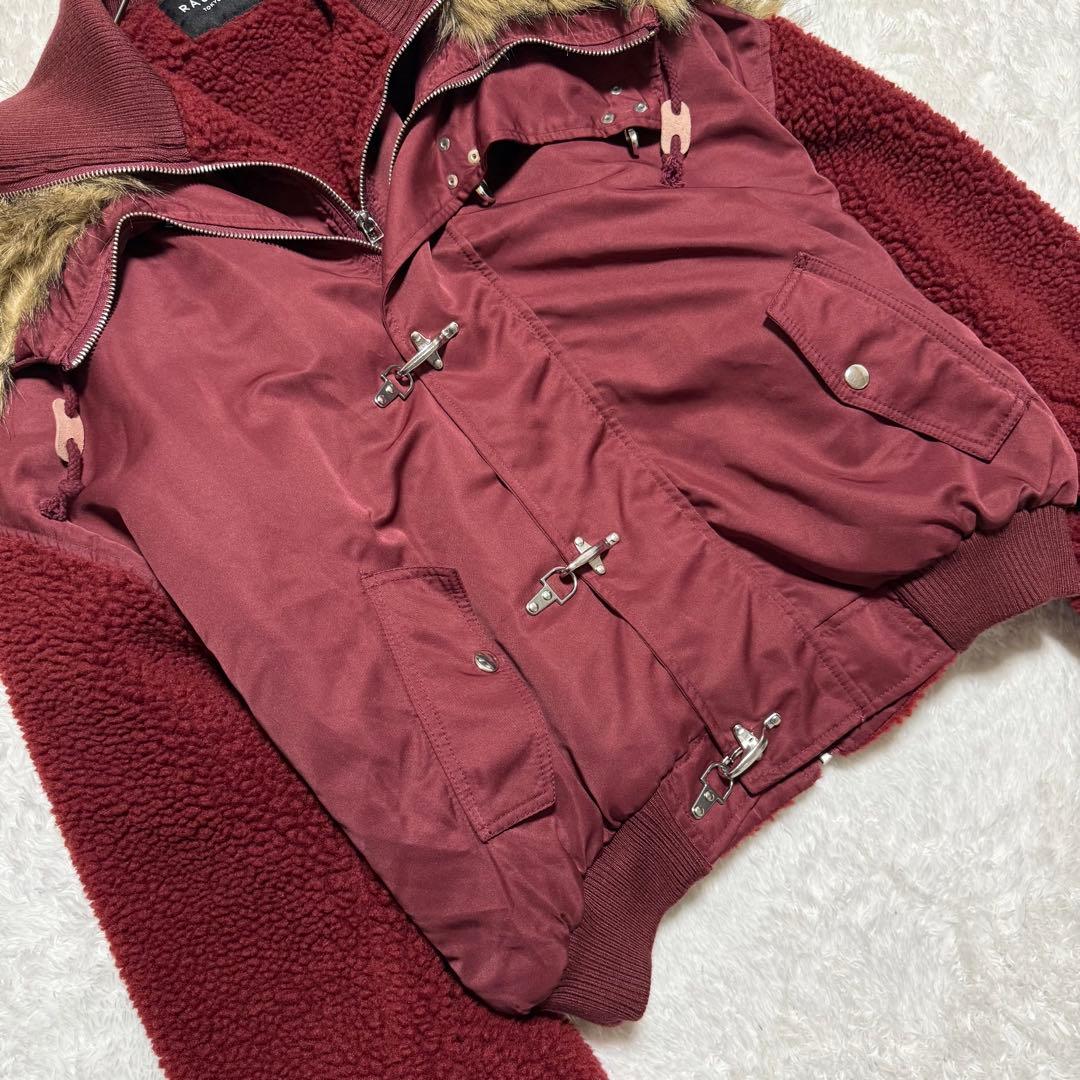 希少 RASVOA y2k 00 N-2B 異素材 ボア ファイヤーマン ファー