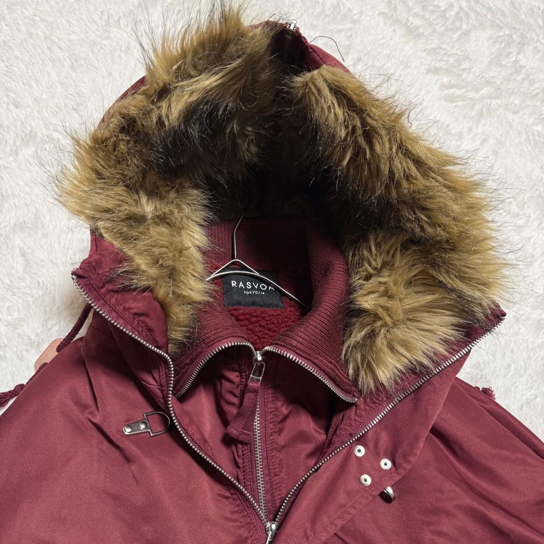 希少 RASVOA y2k 00 N-2B 異素材 ボア ファイヤーマン ファー