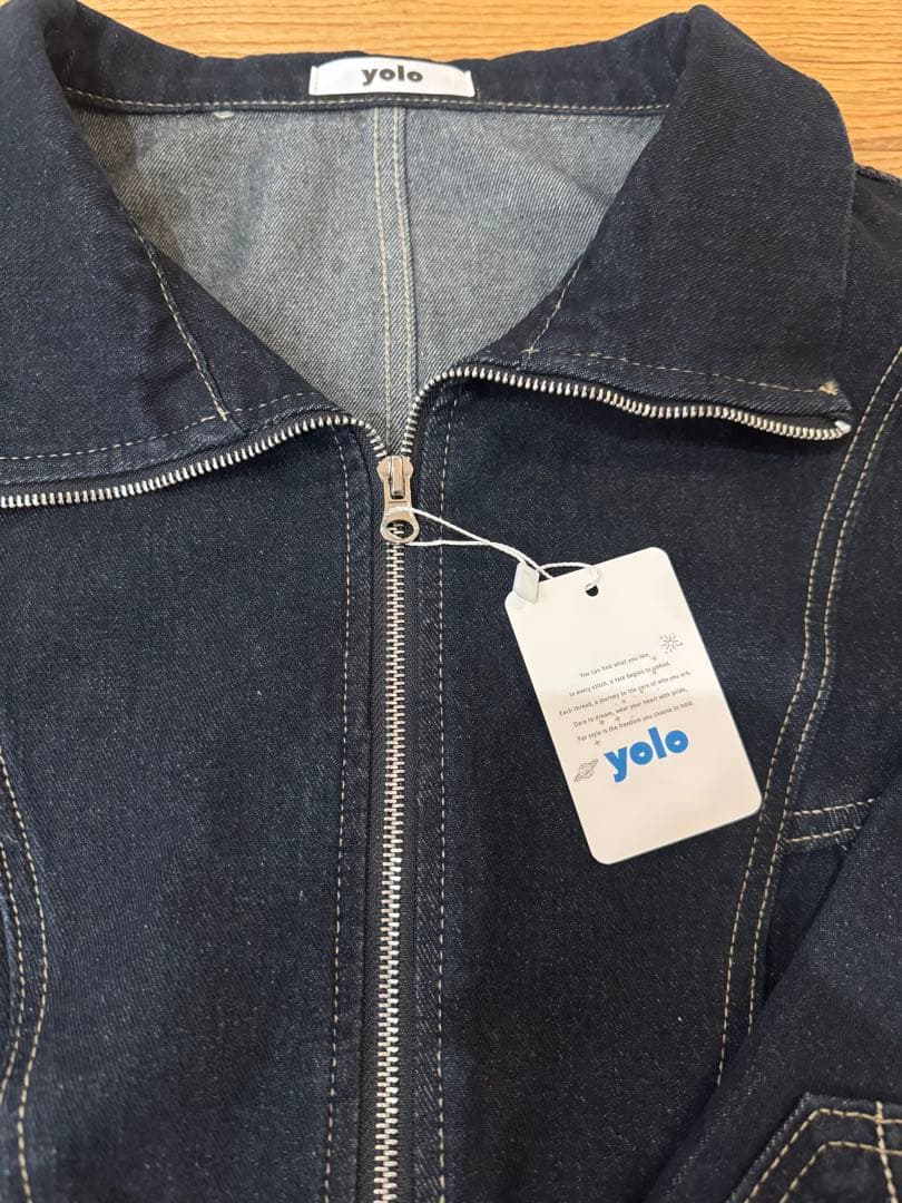 ダークブルー ジップアップ デニムジャケット完売品