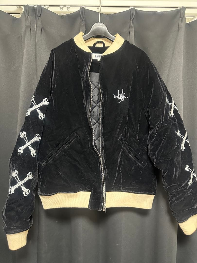 ジャケット・アウター HAIGHT New School Skull Velour Jacket
