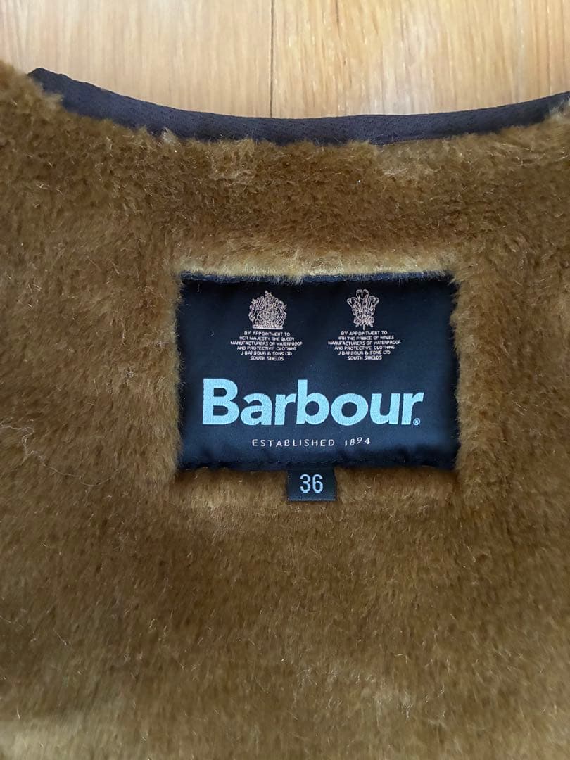 Barbour ブラウンファーベスト 36