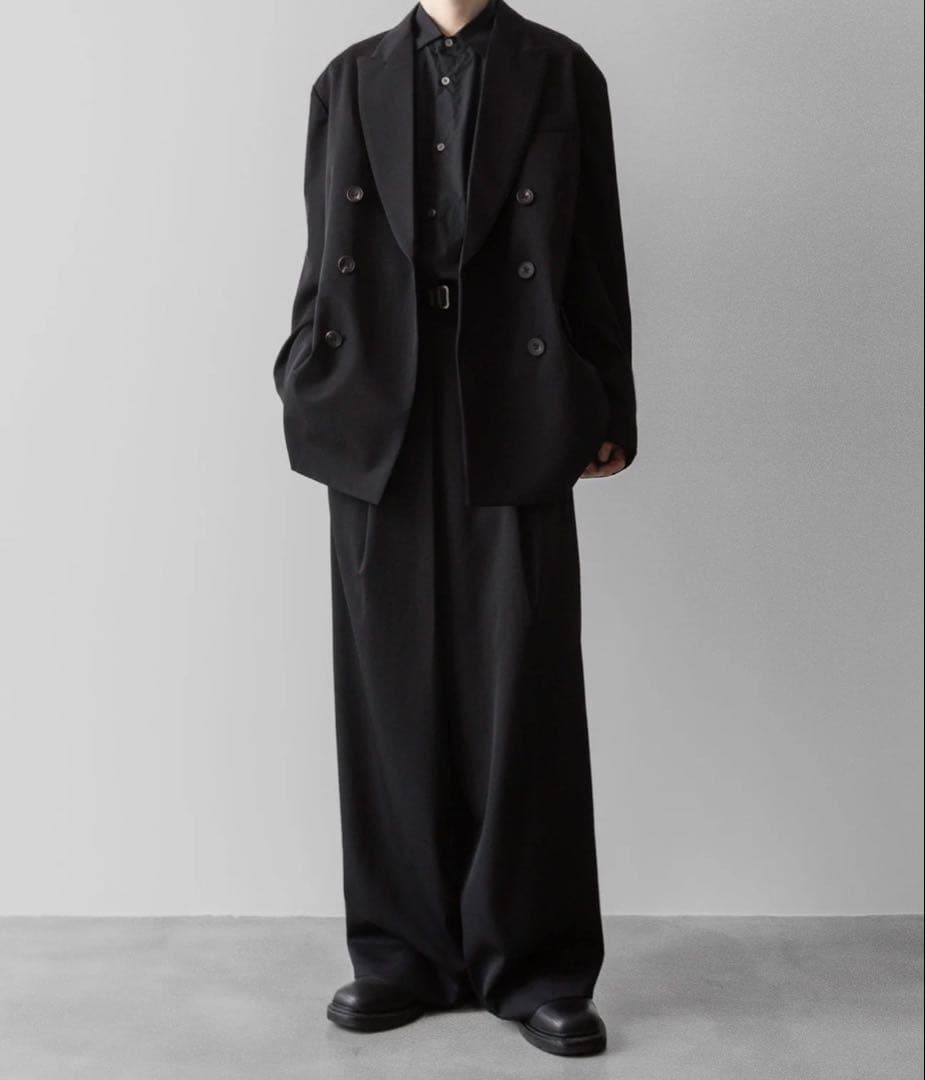 美品｜25AW 定番90/2ダブルジャケット 黒 ssstein