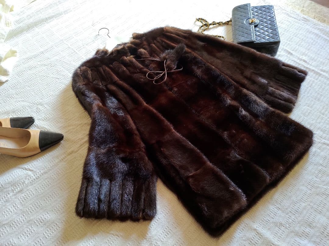 上品なお色♡最高級オーダー品　極美品ミンクコート　素敵なお袖