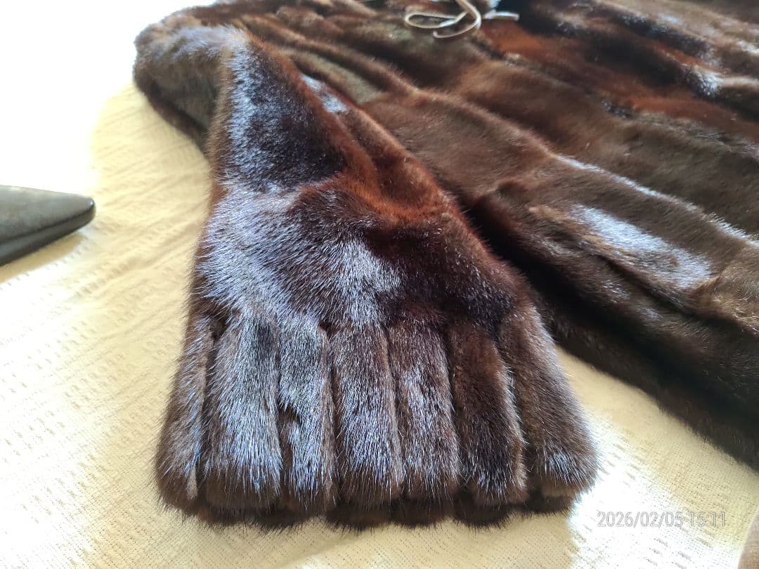 上品なお色♡最高級オーダー品　極美品ミンクコート　素敵なお袖