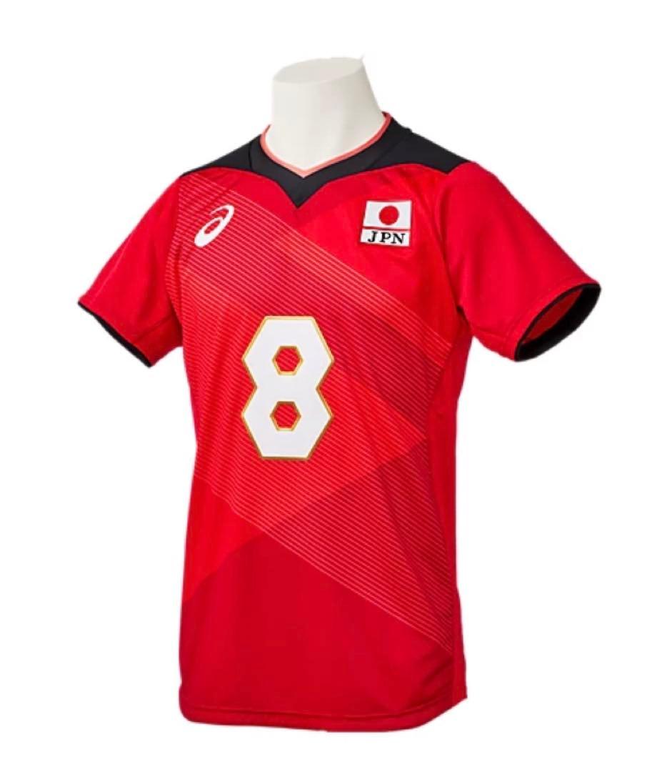 バレーボール　男子日本代表 オーセンティックシャツ　レッド　柳田将洋　Mサイズ