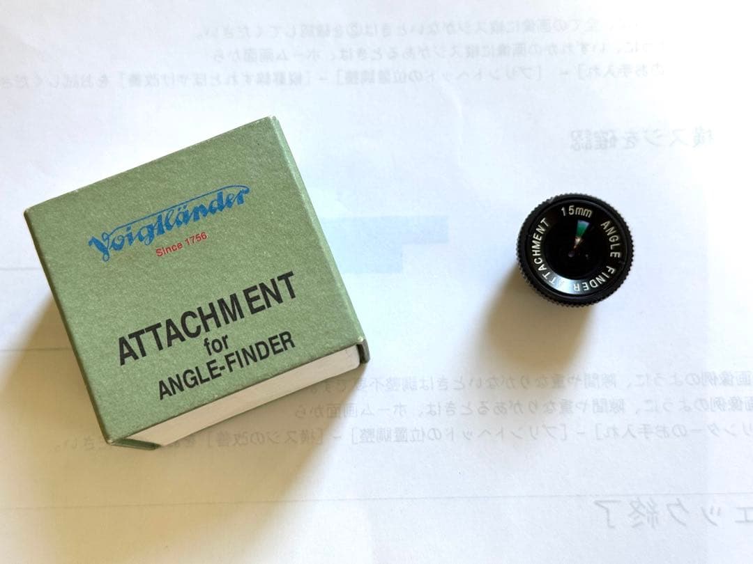 Voigtlander 15mm アングルファインダー用アタッチメント