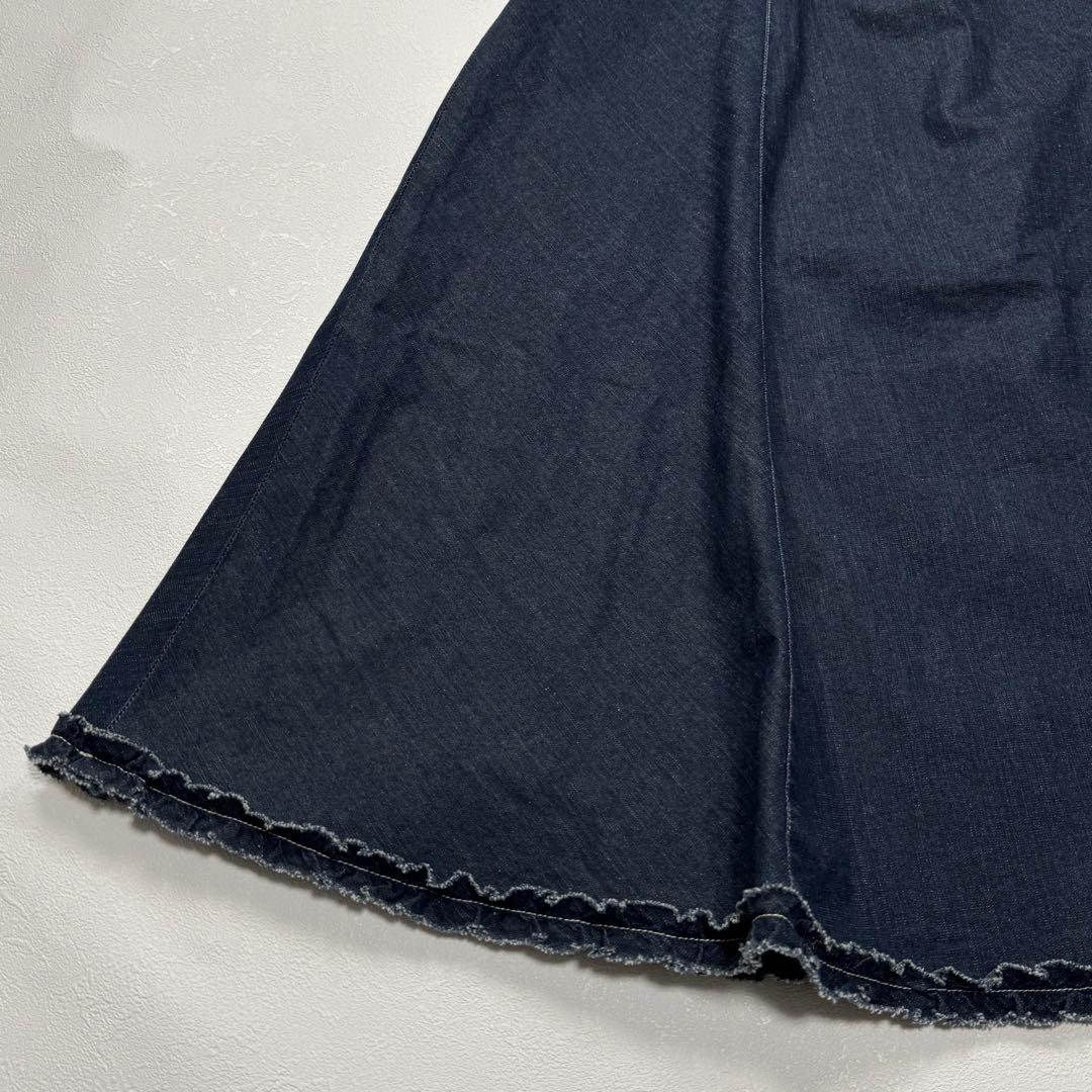 大きいサイズ エムズグレイシー デニム ワンピース ジャンパー スカート 42