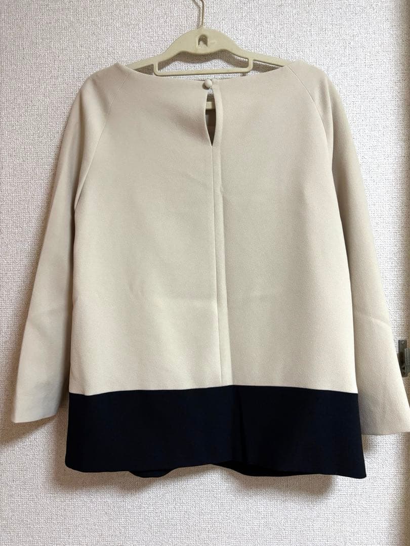 極美品-ADORE ブラウス トップス ベージュ×ブラック