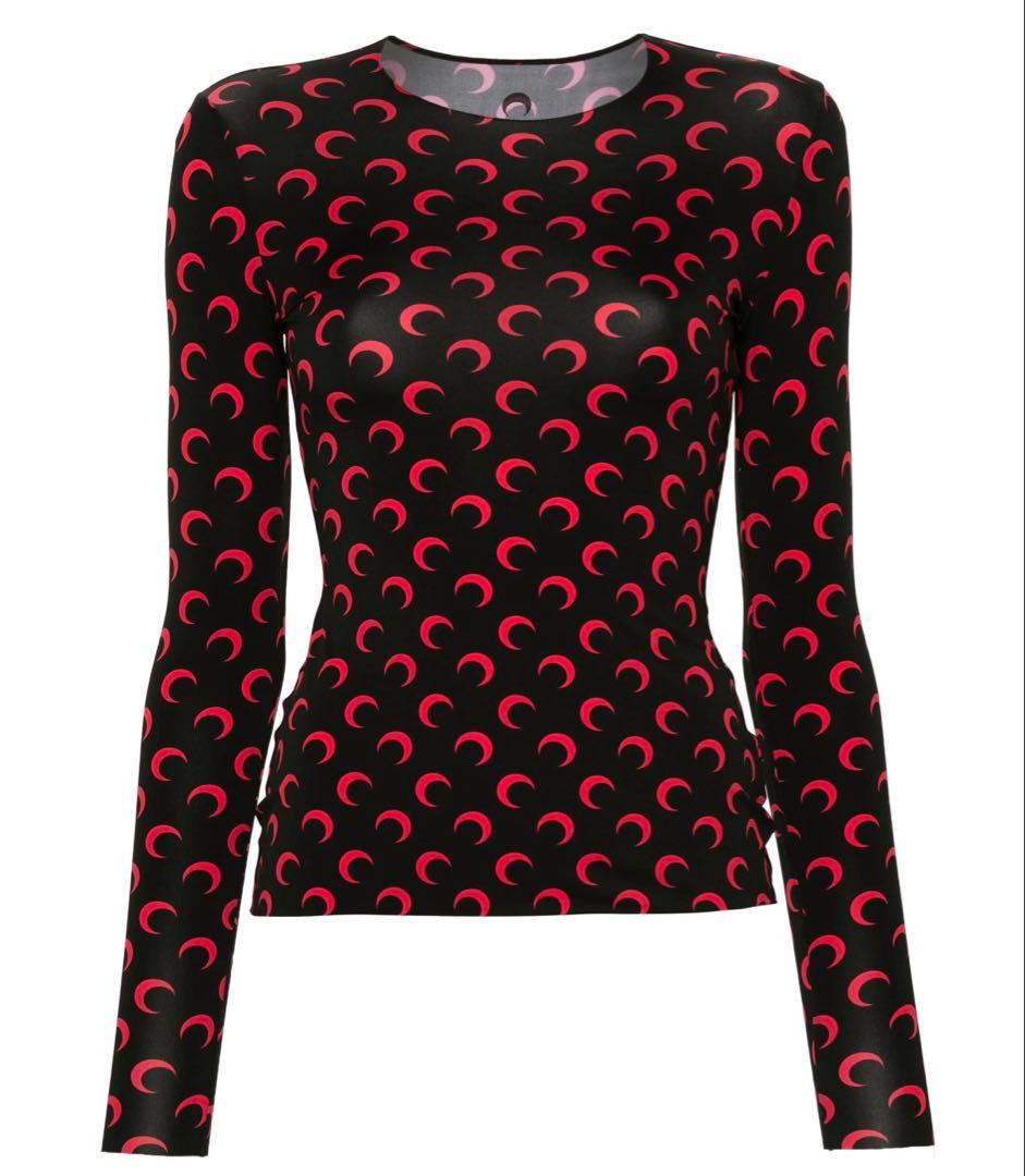 MarineSerre ムーンプリントジャージークルーネックトップ XS