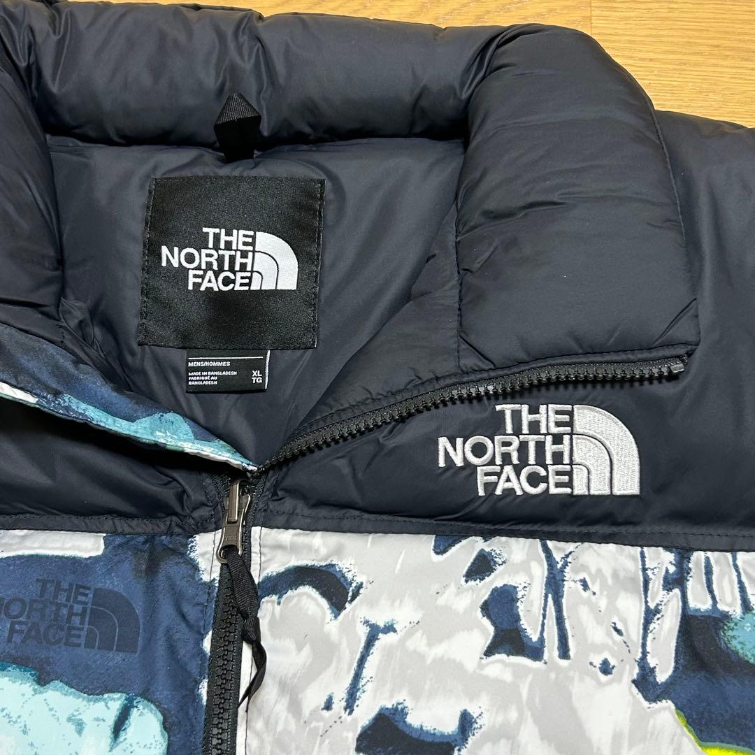 US ノースフェイス 1996レトロ ヌプシ　ダウンジャケット花柄XL