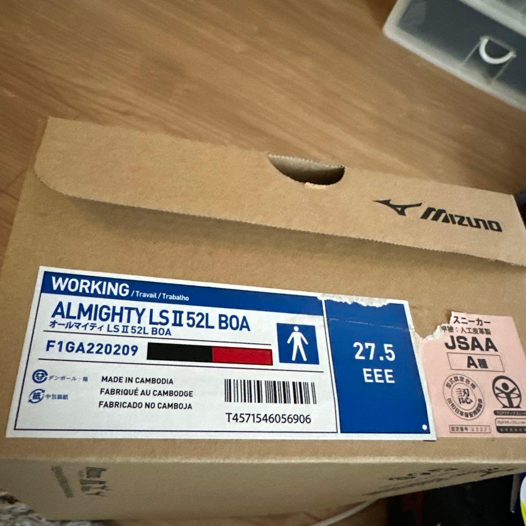 Mizuno BOAオールマイティ安全靴 ブラック/レッド