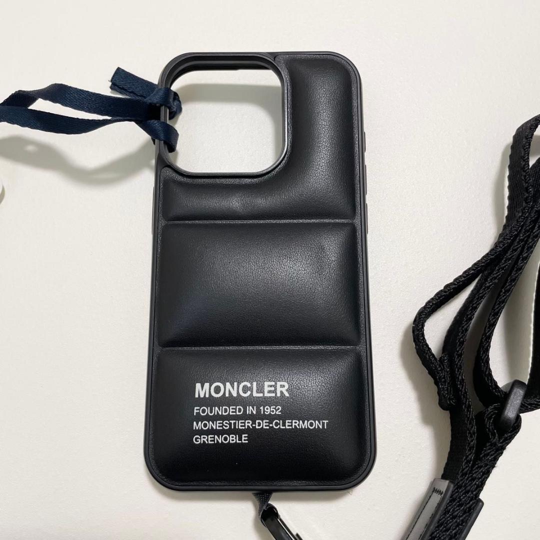 モンクレール iPhone15 Pro ケース キルティング 黒 新品未使用