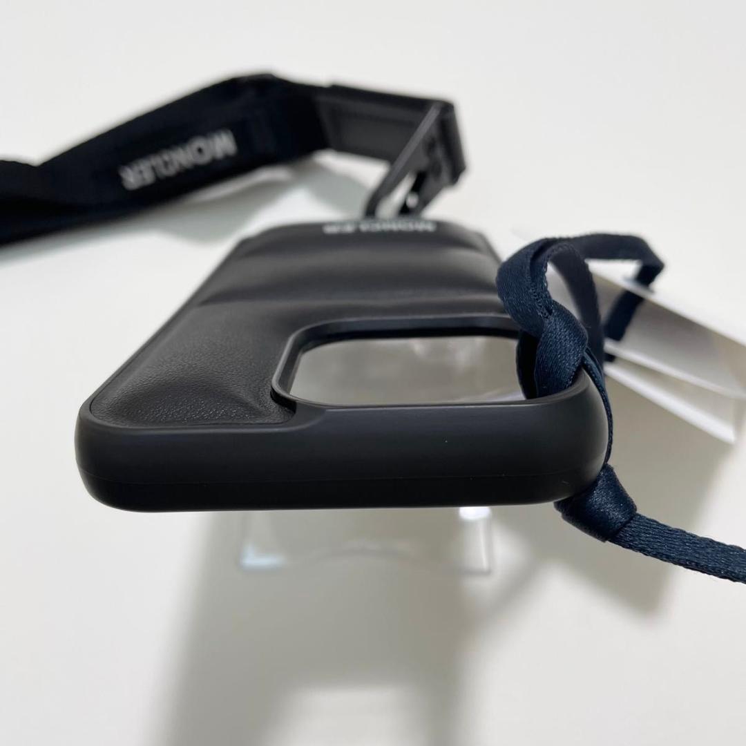 モンクレール iPhone15 Pro ケース キルティング 黒 新品未使用